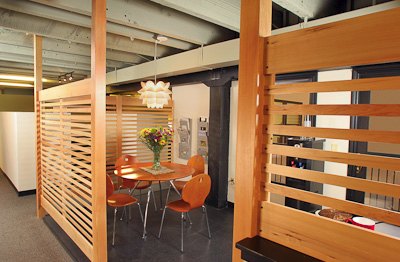 Desautel Hege Communications office interior design by Gestalt Studio — view 1
